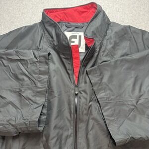 Footjoy Tour Collection Dryjoys Mens L Black/Red Half-Sleeve Half-Zip Jacket